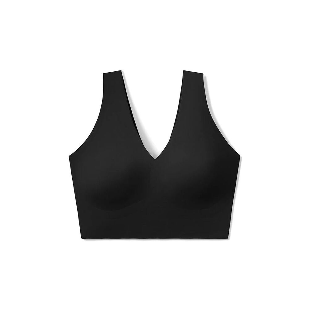 True & co v-neck bra wireless in black women's 3X NWT
